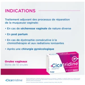 Cicatridine 10 Ovules Vaginaux 02