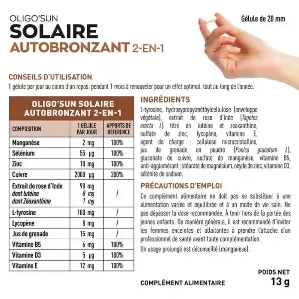Granions OligoSun Solaire Autobronzant 2en1 30 Gelules 04